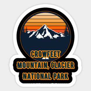 Crowfeet Mountain, Glacier National Park Sticker